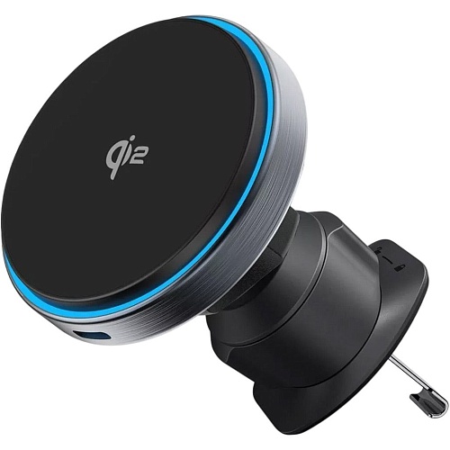 Автодержатель с беспроводной зарядкой Proove Titanium Circle Qi2 15W Gray (WHTC15010003)