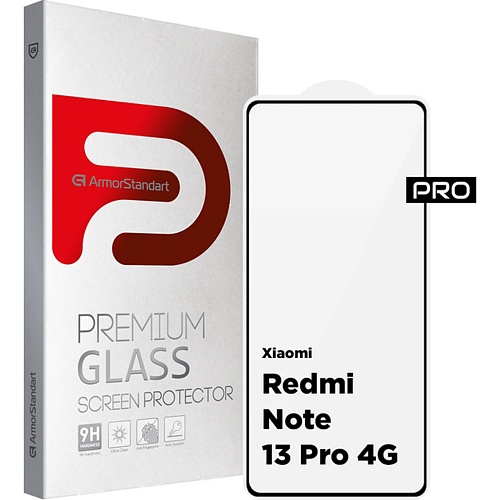 Защитное стекло ArmorStandart Pro Full Glass для Redmi Note 13 Pro 4G/ Poco M6 Pro 4G/ Note 14S Black (ARM73387)
