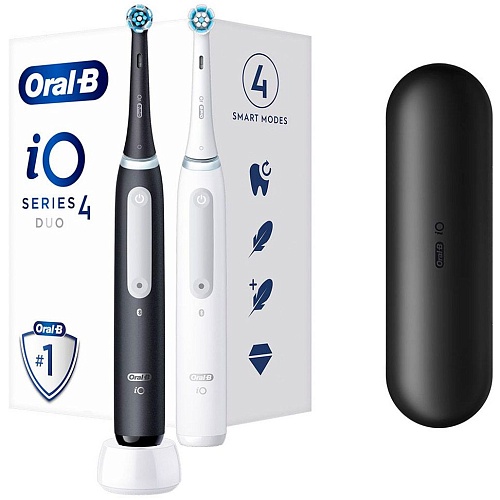 Электрическая зубная щетка Oral-B iO Series 4 Duo Black + White