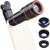 Набір об'єктивів для телефону Apexel 4 in 1 Phone Camera Lens Kits (APL-HS12XDG3Z) - придбати в Дніпрі, Україні: ціна, характеристики | інтернет-магазин TOUCH