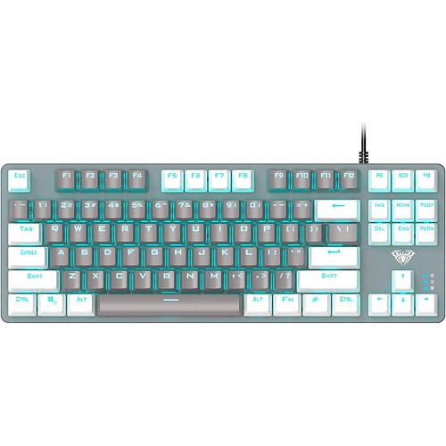 Клавиатура Aula F3287 Keycap KRGD Blue Switch UA White/Grey (6948391240688)