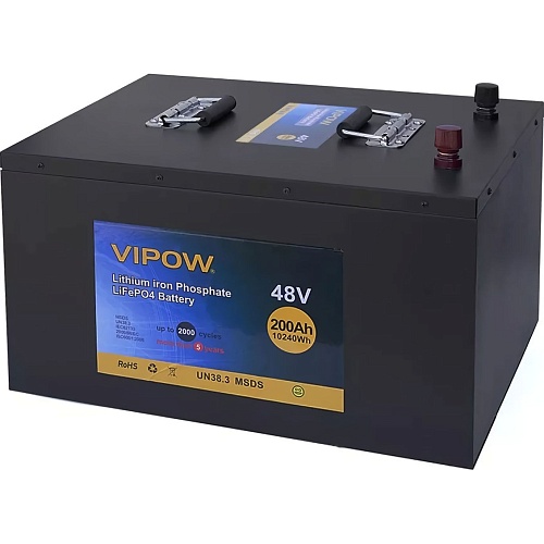 Аккумулятор Vipow LiFePO4 48V (51.2V/200Ah/10240Wh) (LiFePO4512-200/100)