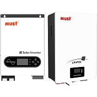 Система зберігання енергії Must PV18-6248ECO 6.2kW + АКБ LP16-48200 10.2kWh (51.2V/200Ah/10240Wh) - придбати в Дніпрі, Україні: ціна, характеристики | інтернет-магазин TOUCH