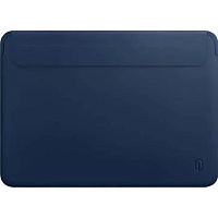 Чехол-карман WiWU Skin Pro II Leather Sleeve для MacBook Air 15" (2023-2025) Navy Blue