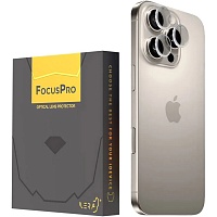 Захисне скло на камеру iLera FocusPro Lens для Apple iPhone 16 Pro/16 Pro Max Natural Titanium (iLFPNT16PR) - придбати в Дніпрі, Україні: ціна, характеристики | інтернет-магазин TOUCH