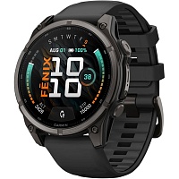 Смарт-часы Garmin Fenix 9 47mm Carbon Gray DLC Titanium with Black Silicone Band (010-04762-10/11)
