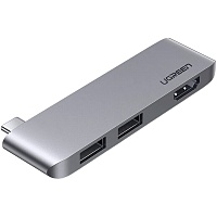 USB-хаб Ugreen CM263 USB-C to 2-Port USB 3.0 + HDMI (60567)