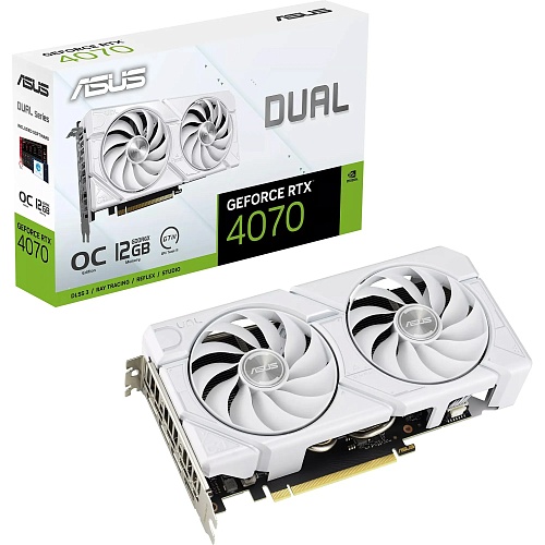 Видеокарта Asus Dual GeForce RTX 4070 12GB EVO OC (DUAL-RTX4070-O12G-EVO-WHITE) EU