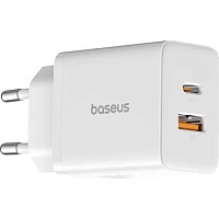 Мережевий зарядний пристрій Baseus Cube Baseus Cube 30W USB-A + USB-C Moon White (P10111404213-00)  - придбати в Дніпрі, Україні: ціна, характеристики | інтернет-магазин TOUCH