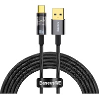 Кабель Baseus Explorer Series Auto Power-Off USB-A to USB-С 100w 2m Black (CATS000301) - придбати в Дніпрі, Україні: ціна, характеристики | інтернет-магазин TOUCH