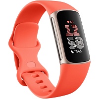 Фитнес-браслет Fitbit Charge 6 Coral/Champagne Gold Aluminum
