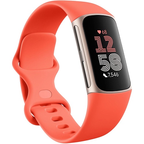 Фитнес-браслет Fitbit Charge 6 Coral/Champagne Gold Aluminum