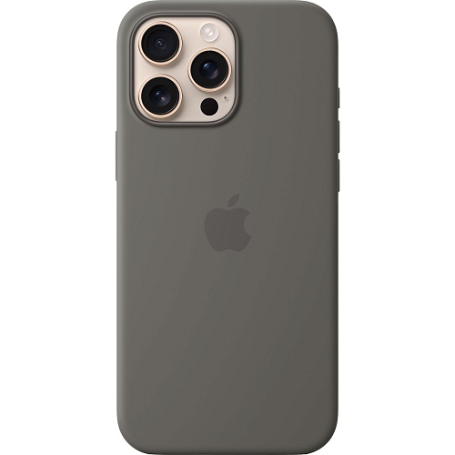 Чехол Silicone Case with MagSafe для Apple iPhone 16 Pro Max Stone Gray AAA