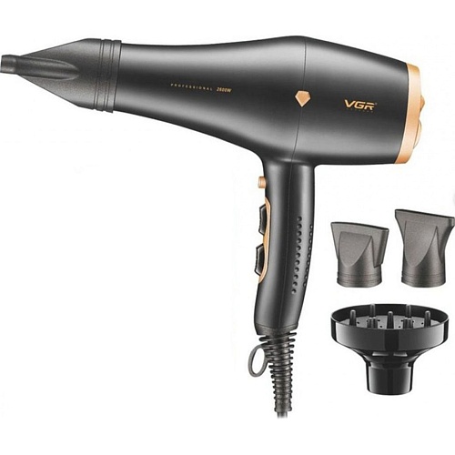 Фен VGR V-462 Black/Gold - придбати в Дніпрі, Україні: ціна, характеристики | інтернет-магазин TOUCH