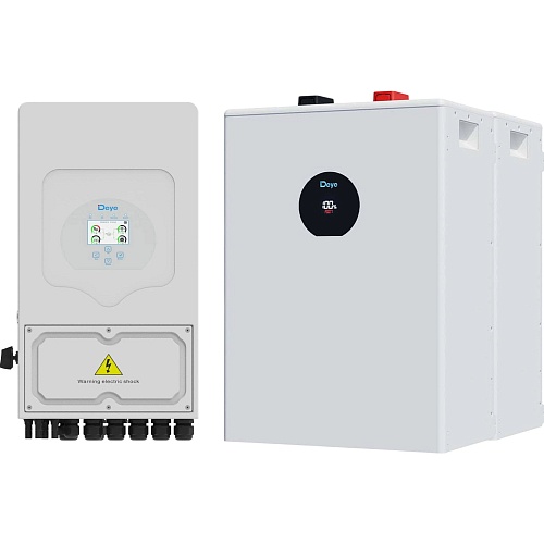 Система хранения энергии Deye SUN-5K-SG05 5kW + 2 АКБ SE-F12-C 23.6kWh (51.2V/230Ah/11800Wh)