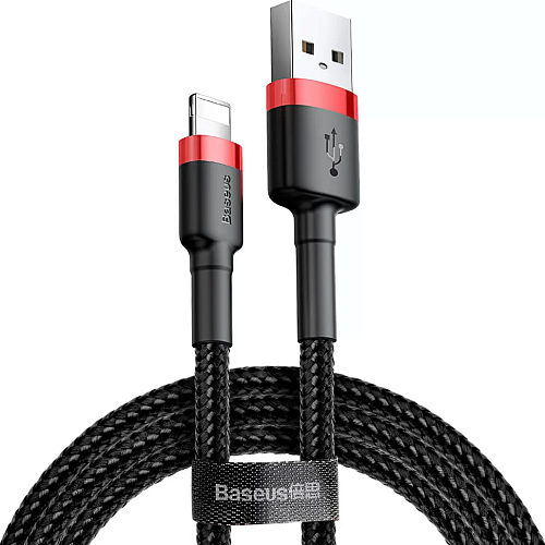 Кабель Baseus Cafule USB to Lightning 0.5m Red/Black (CALKLF-A19)