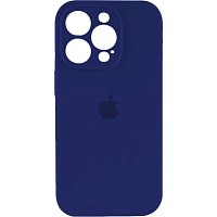 Чехол Silicone Case Camera Protect для Apple iPhone 16 Pro Navy Blue AA