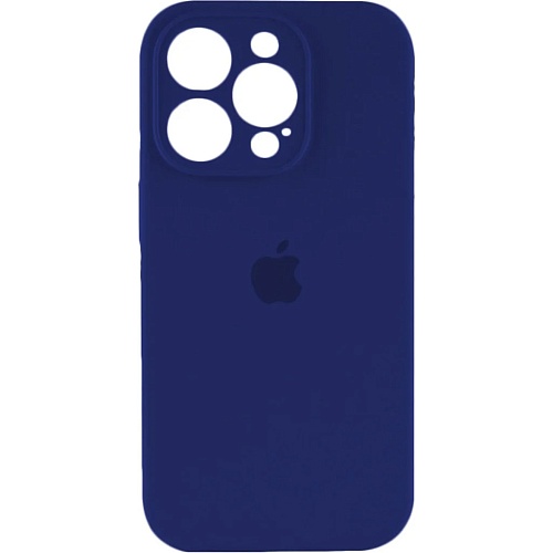 Чехол Silicone Case Camera Protect для Apple iPhone 16 Pro Navy Blue AA