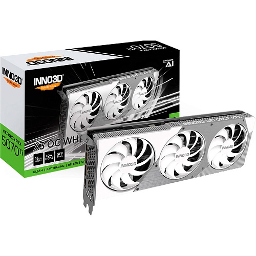 Видеокарта Inno3D GeForce RTX 5070 Ti X3 OC White (N507T3-16D7X-176068W) UA