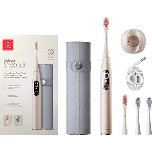 Электрическая зубная щетка Oclean X Pro Digital Set Electric Toothbrush Champagne Gold