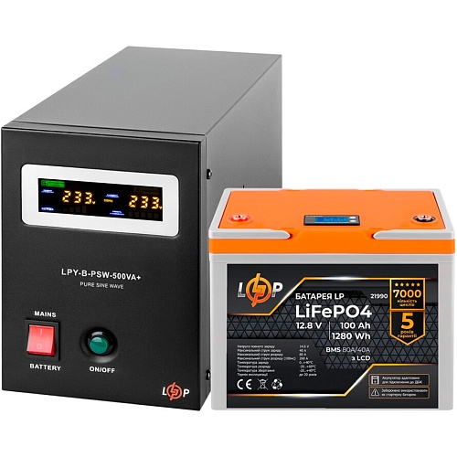 Джерело безперебійного живлення (ДБЖ) LogicPower UPS B500 + АКБ LiFePO4 1280Wh (22615) - придбати в Дніпрі, Україні: ціна, характеристики | інтернет-магазин TOUCH