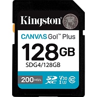 Карта памяти Kingston SDXC Canvas Go! Plus 128GB Class 10 UHS-I U3 V30 (SDG4/128GB)
