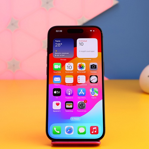 Смартфон Apple iPhone 15 Pro 256GB Black Titanium (MTV13) Б/У