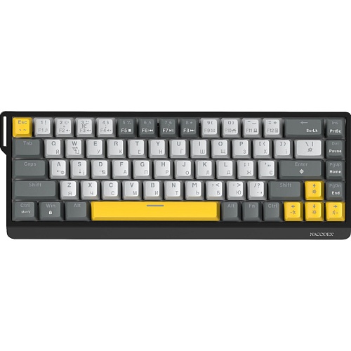 Клавіатура Ajazz x NacodeX NK68 V2 Red Switch Black/Grey/Yellow (NK68-V2-R-BGY) - придбати в Дніпрі, Україні: ціна, характеристики | інтернет-магазин TOUCH