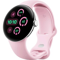 Смарт-часы Google Pixel Watch 3 41mm Matte Polished Silver/Rose Quartz Band