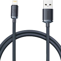 Кабель Baseus Crystal Shine Series USB-A to Lightning 1.2m Black (CAJY000001) - придбати в Дніпрі, Україні: ціна, характеристики | інтернет-магазин TOUCH