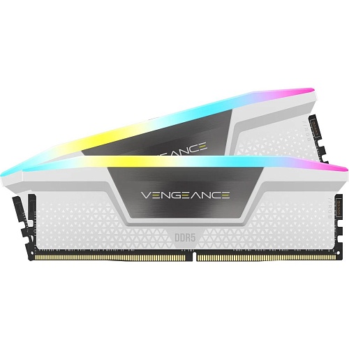 Модуль памяти DDR5 Corsair Vengeance RGB 2x32GB 6000MHz White (CMH64GX5M2B6000Z30W)