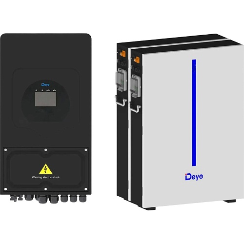 Система хранения энергии Deye SUN-6K-SG03 Black 6kW + 2 АКБ RW-M6.1-B 12.2kWh (51.2V/120Ah/6144Wh)