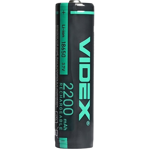 Аккумулятор Videx 18650 2200mAh Li-ion 1шт (18650-P/2200/1CB)