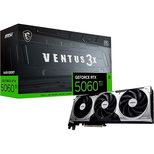 Видеокарта MSI GeForce RTX 5060 Ti 16GB VENTUS 3X OC (G506T-16V3C) UA