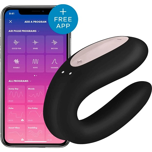 Смарт-вибратор для пар Satisfyer Double Joy Black (SO3898)