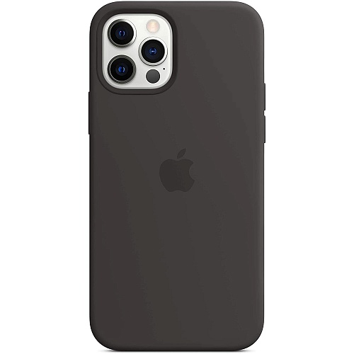Чехол Silicone Case с MagSafe для Apple iPhone 12/12 Pro (Black) ААА