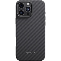 Чехол Pitaka Military-Grade Protective Case для Apple iPhone 16 Pro Max Twill 600D Black/Grey (KI1601PMPA)
