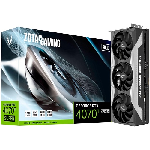 Відеокарта Zotac Gaming GeForce RTX 4070 Ti SUPER Solid 16GB GDDR6X (ZT-D40730R-10P) - придбати в Дніпрі, Україні: ціна, характеристики | інтернет-магазин TOUCH