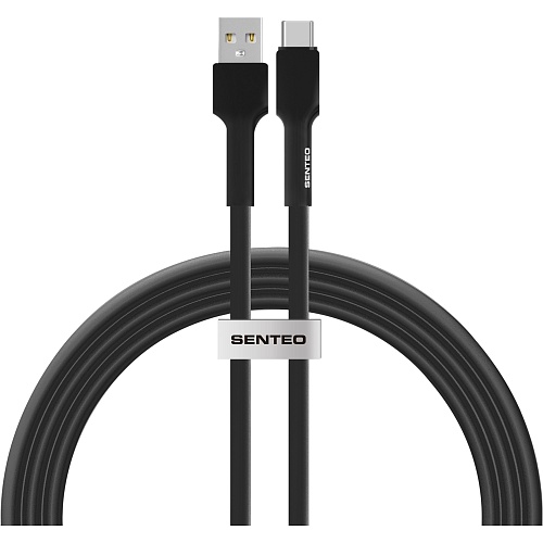 Кабель Senteo SL-03 Silica Gel USB-A to USB-C 2m Black - придбати в Дніпрі, Україні: ціна, характеристики | інтернет-магазин TOUCH