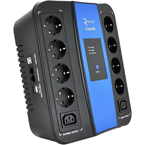 Джерело безперебійного живлення (ДБЖ) Ritar U-Smart-1000 1000VA/600W (RS628U) - придбати в Дніпрі, Україні: ціна, характеристики | інтернет-магазин TOUCH