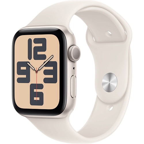 Смарт-часы Apple Watch SE 2 GPS 44mm Starlight Aluminium Case with Starlight Sport Band S/M 2024 (MXEU3)