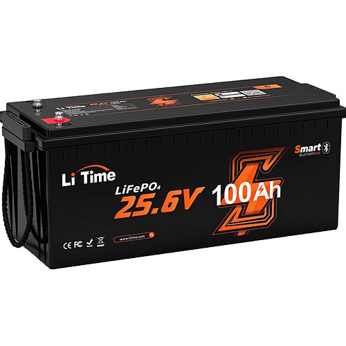 Аккумулятор Li Time LiFePO4 24V BT (25.6V/100Ah/2560Wh) (Litime-24V100Ah-BT)