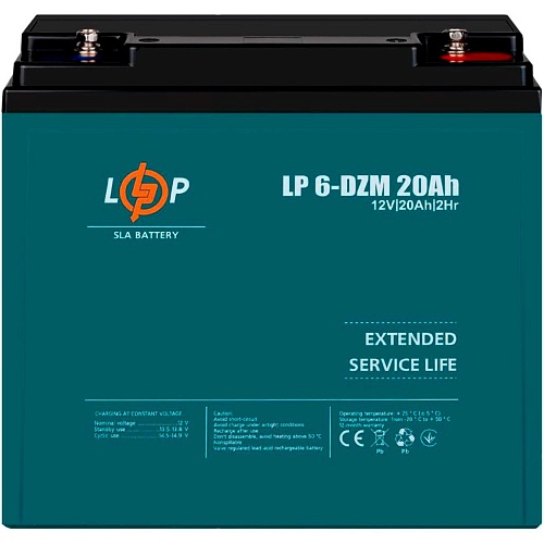 Акумулятор LogicPower AGM 6-DZM 12V (12V/20Ah/240Wh) (5438) Уцінка - придбати в Дніпрі, Україні: ціна, характеристики | інтернет-магазин TOUCH