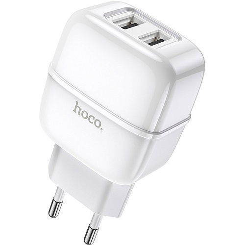 Сетевое зарядное устройство Hoco C77A Highway Double USB 2.4A White (723475)