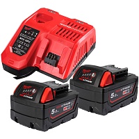 Акумулятори до електроінструменту + зарядний пристрій Milwaukee M18 NRGCR-502 (4932479831) - придбати в Дніпрі, Україні: ціна, характеристики | інтернет-магазин TOUCH