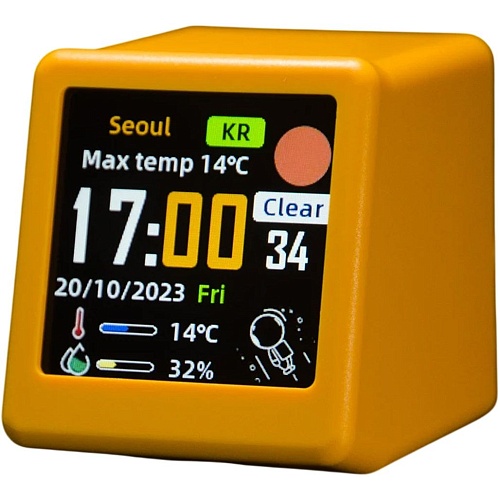 Умная метеостанция GeekMagic Ultra Smart WiFi Weather Forecast Station Yellow