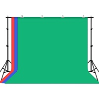 Фон хромакей с держателем Puluz Stand Backdrop Crossbar Bracket Kit 3x2m Red/Blue/Green (PKT5205)