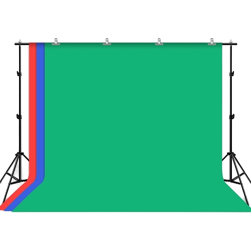Фон хромакей с держателем Puluz Stand Backdrop Crossbar Bracket Kit 3x2m Red/Blue/Green (PKT5205)