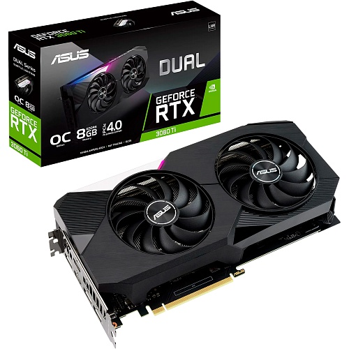 Видеокарта Asus Dual GeForce RTX 3060 Ti OC Edition V2 LHR 8GB GDDR6 (DUAL-RTX3060TI-O8G-V2) EU Витрина