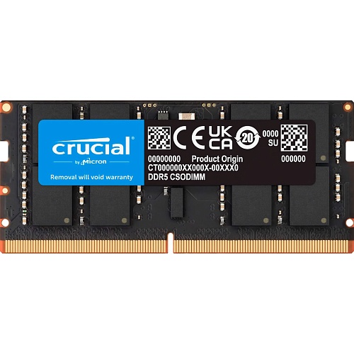 Модуль памяти SO-DIMM DDR5 Crucial 16GB 6400MHz (CT16G64C52CS5)
